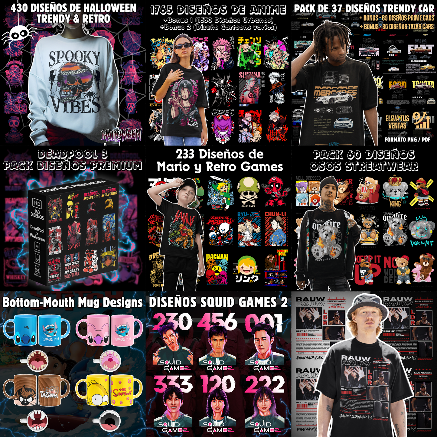 DISEÑOS PARA ESTAMPAR - MEMBRESÍA SUBLIMIDREAM - FULL ACCESS DESIGNS