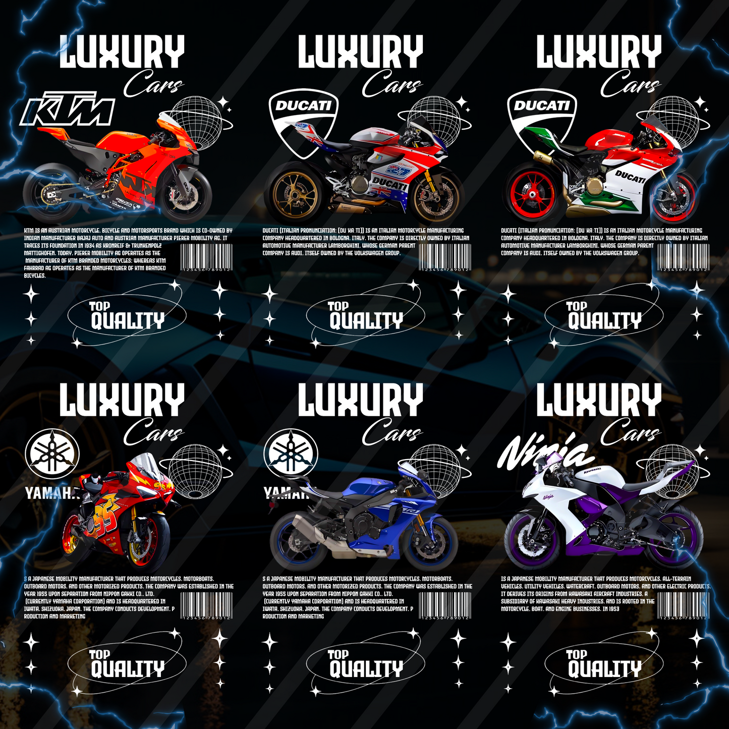 PACK DISEÑOS CARS & MOTOS LUXURY