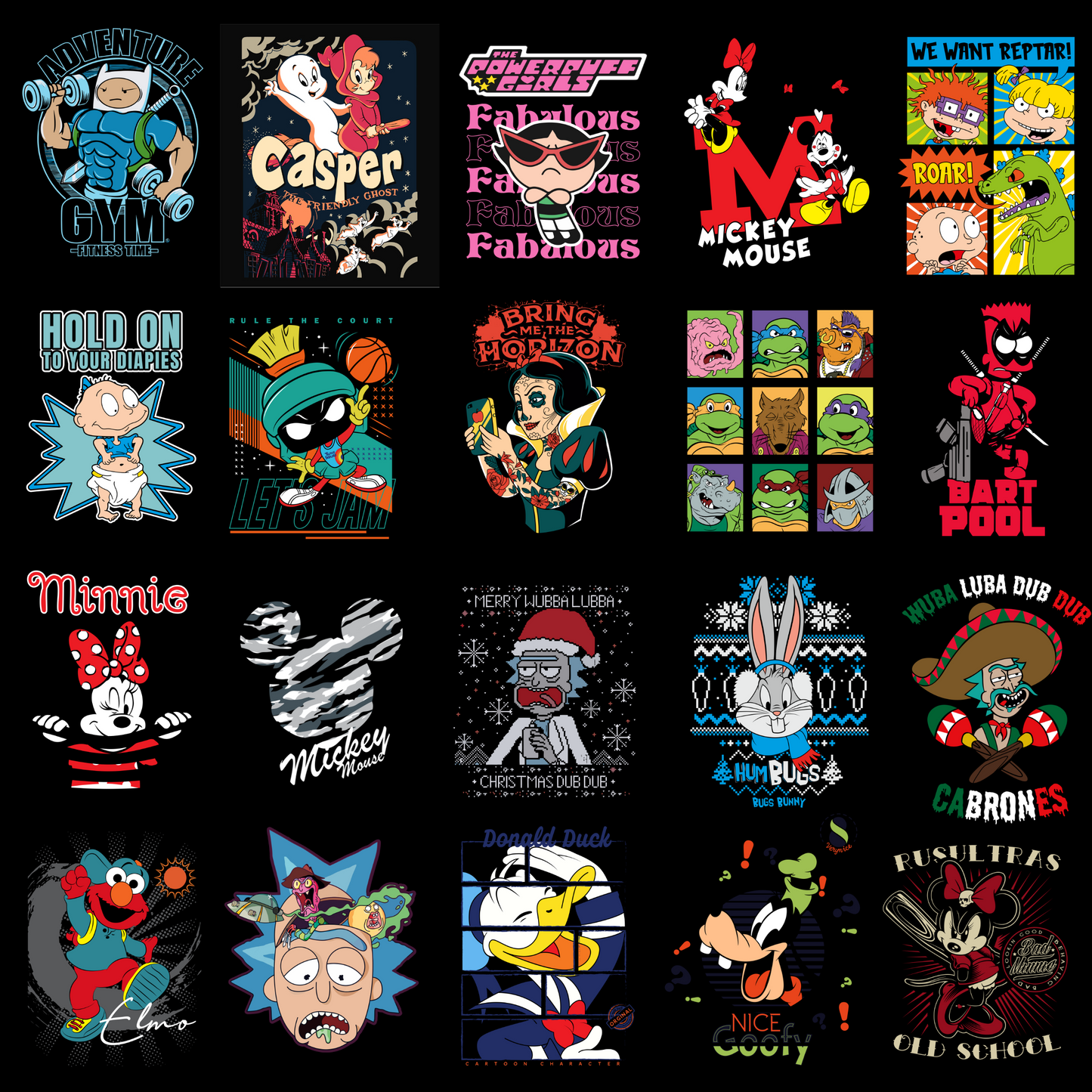 Pack 1765 Diseños de ANIME Prime + Bonus 1 (1550 Diseños Urbanos) + Bonus 2 (Diseño Cartoons varios)