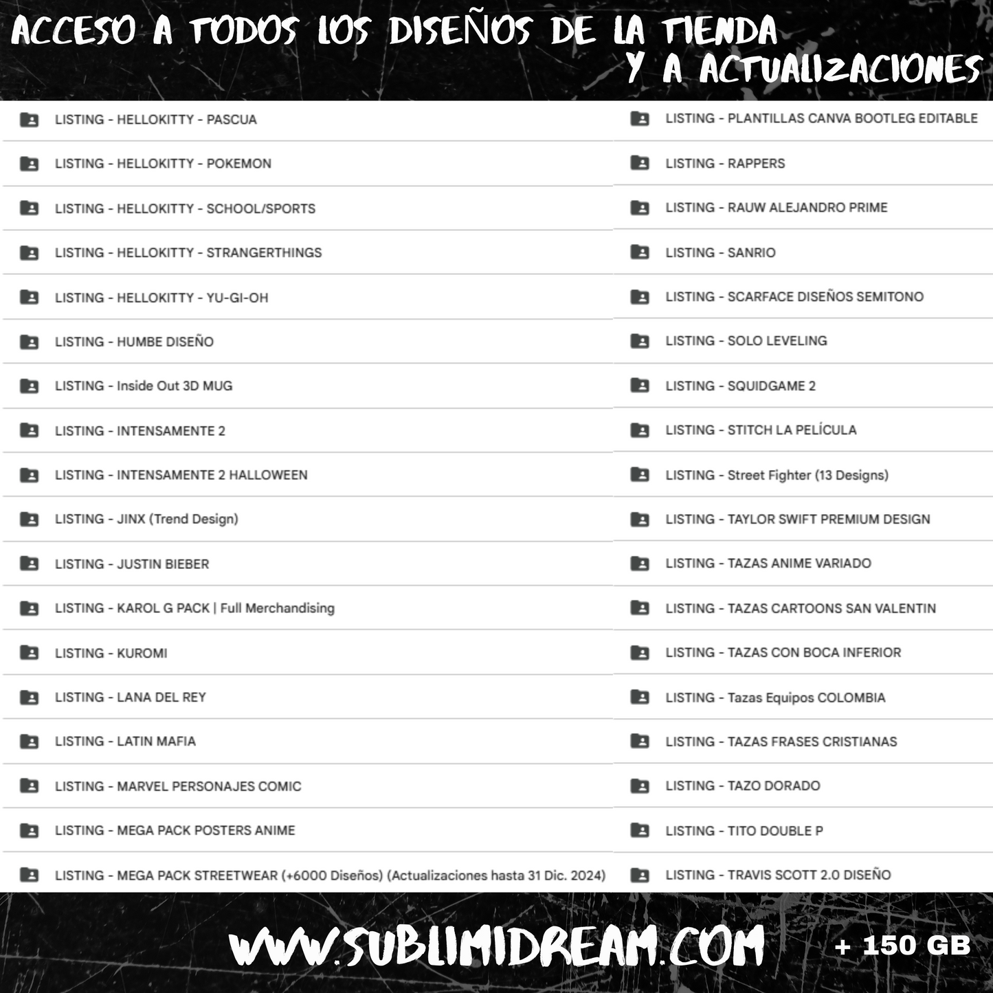 DISEÑOS PARA ESTAMPAR - MEMBRESÍA SUBLIMIDREAM - FULL ACCESS DESIGNS