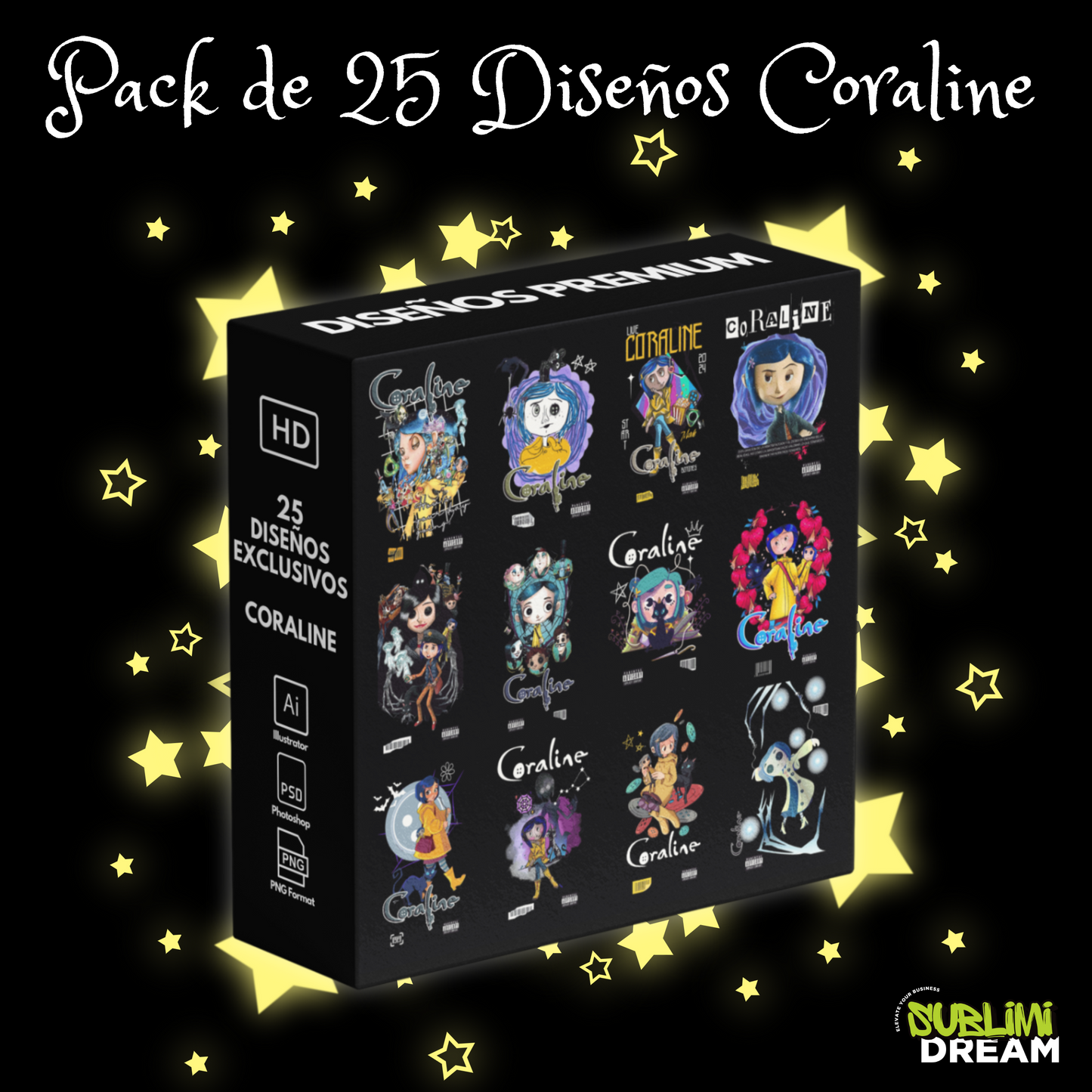 Pack Diseños Coraline