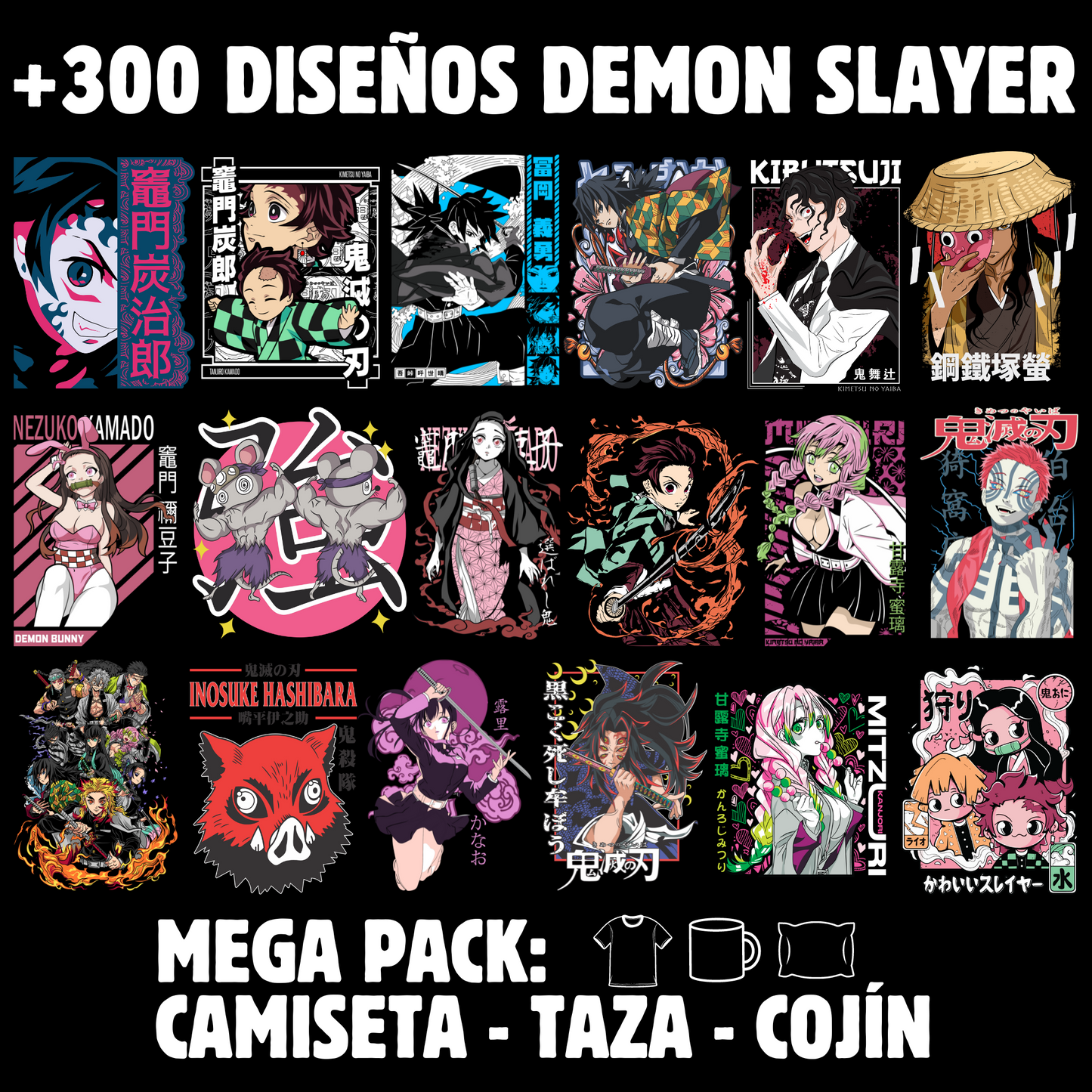 Pack +300 Diseños DEMON SLAYER