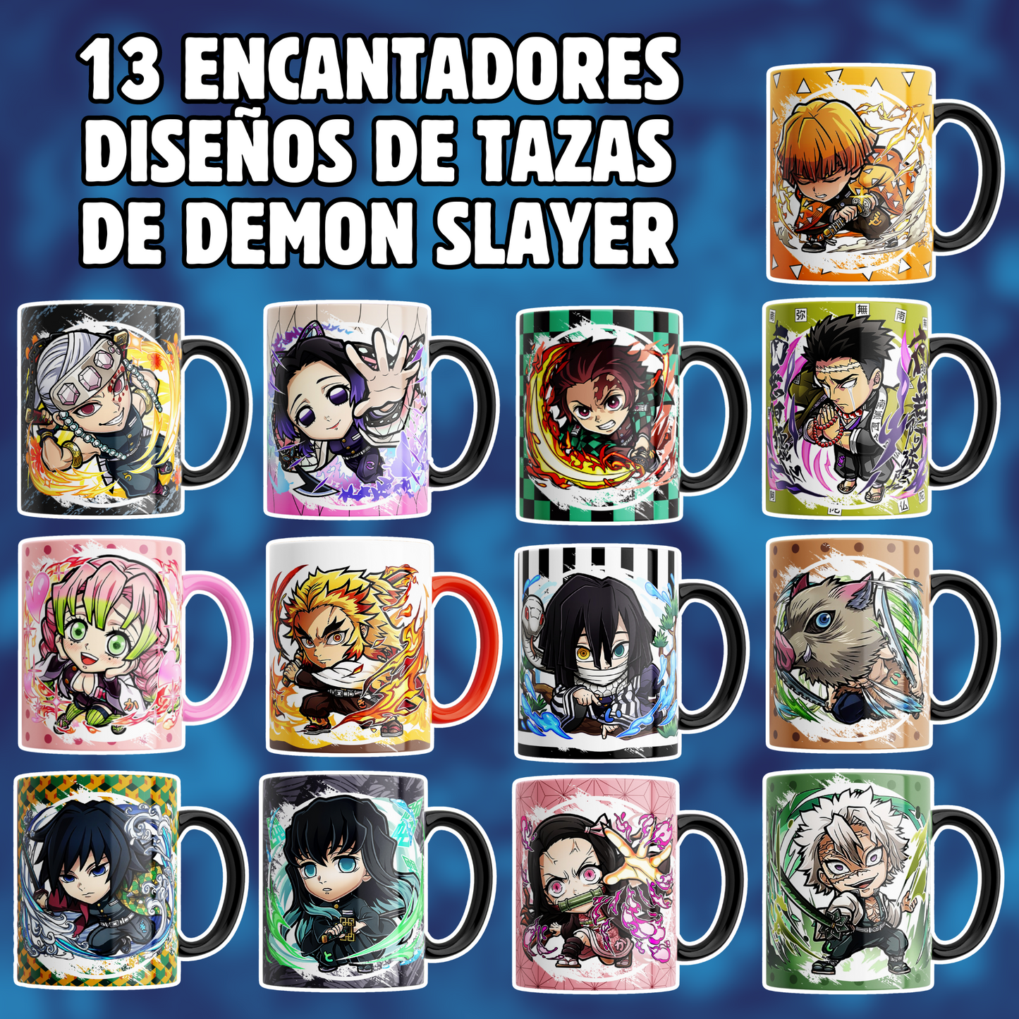 Tazas de Demon Slayer | Kimetsu no Yaiba | Anime | Kawaii