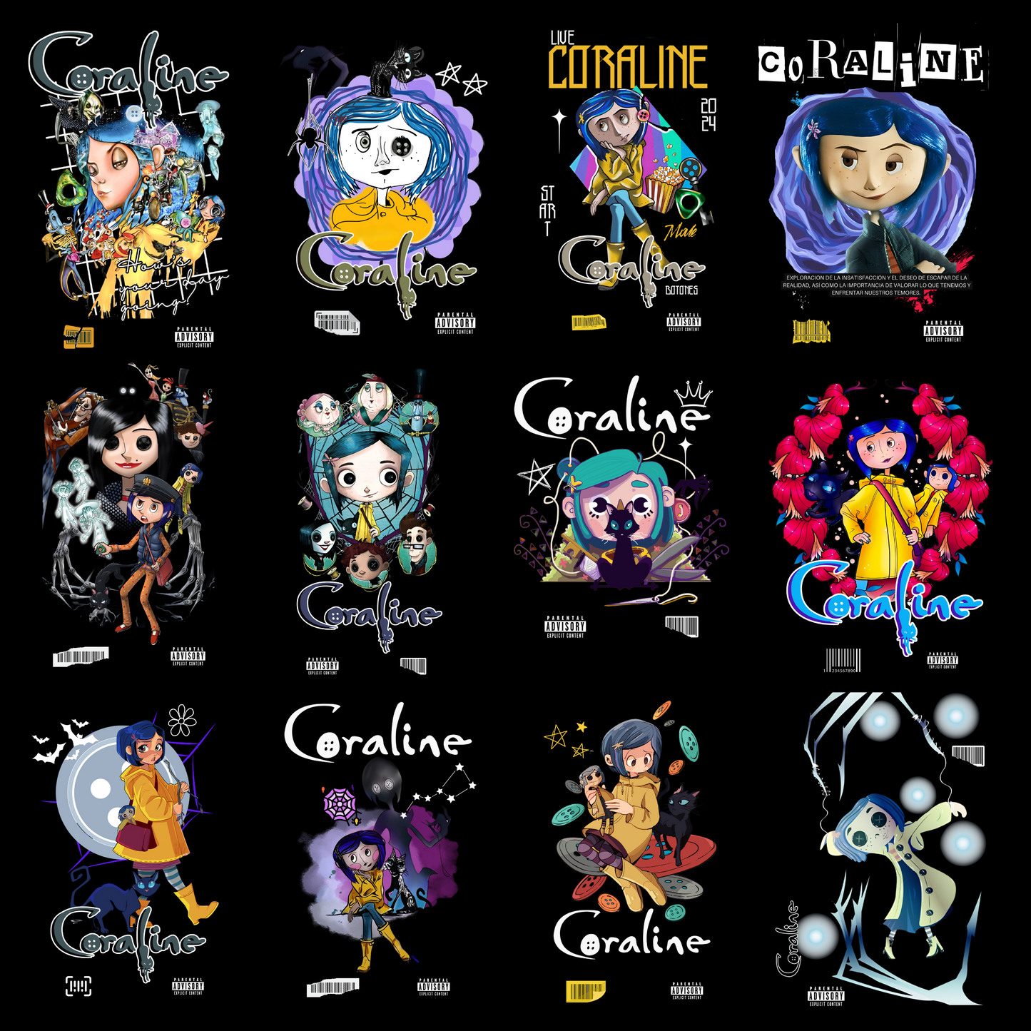 Pack Diseños Coraline