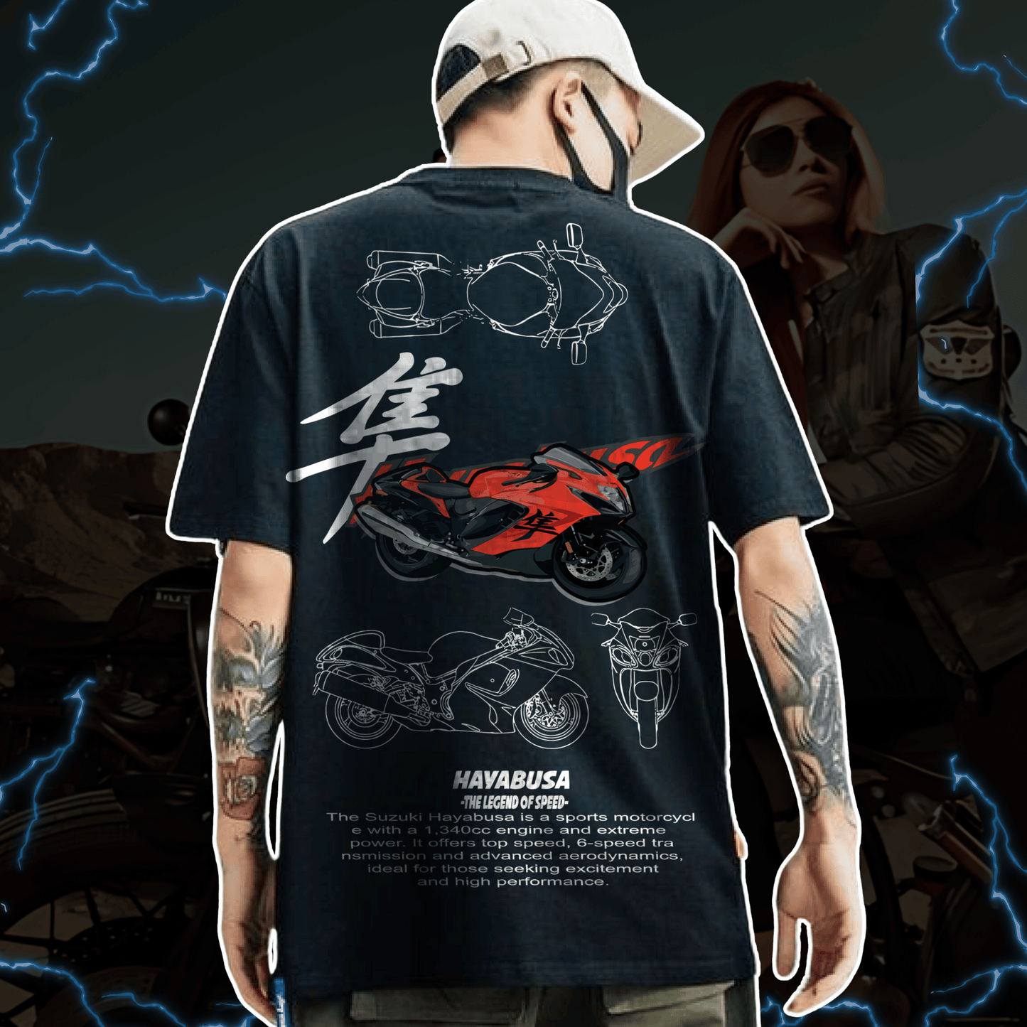 MOTOS PNG - PARA CAMISETA NEGRA