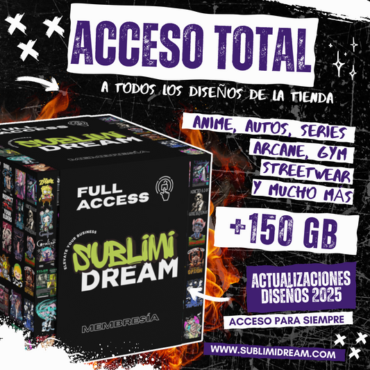 DISEÑOS PARA ESTAMPAR - MEMBRESÍA SUBLIMIDREAM - FULL ACCESS DESIGNS