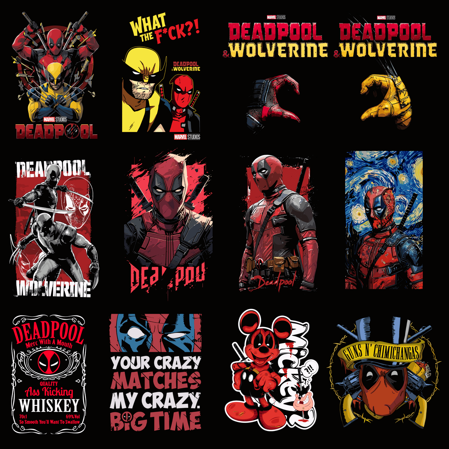 Pack Diseños DeadPool y Wolverine (Deadpool 3)