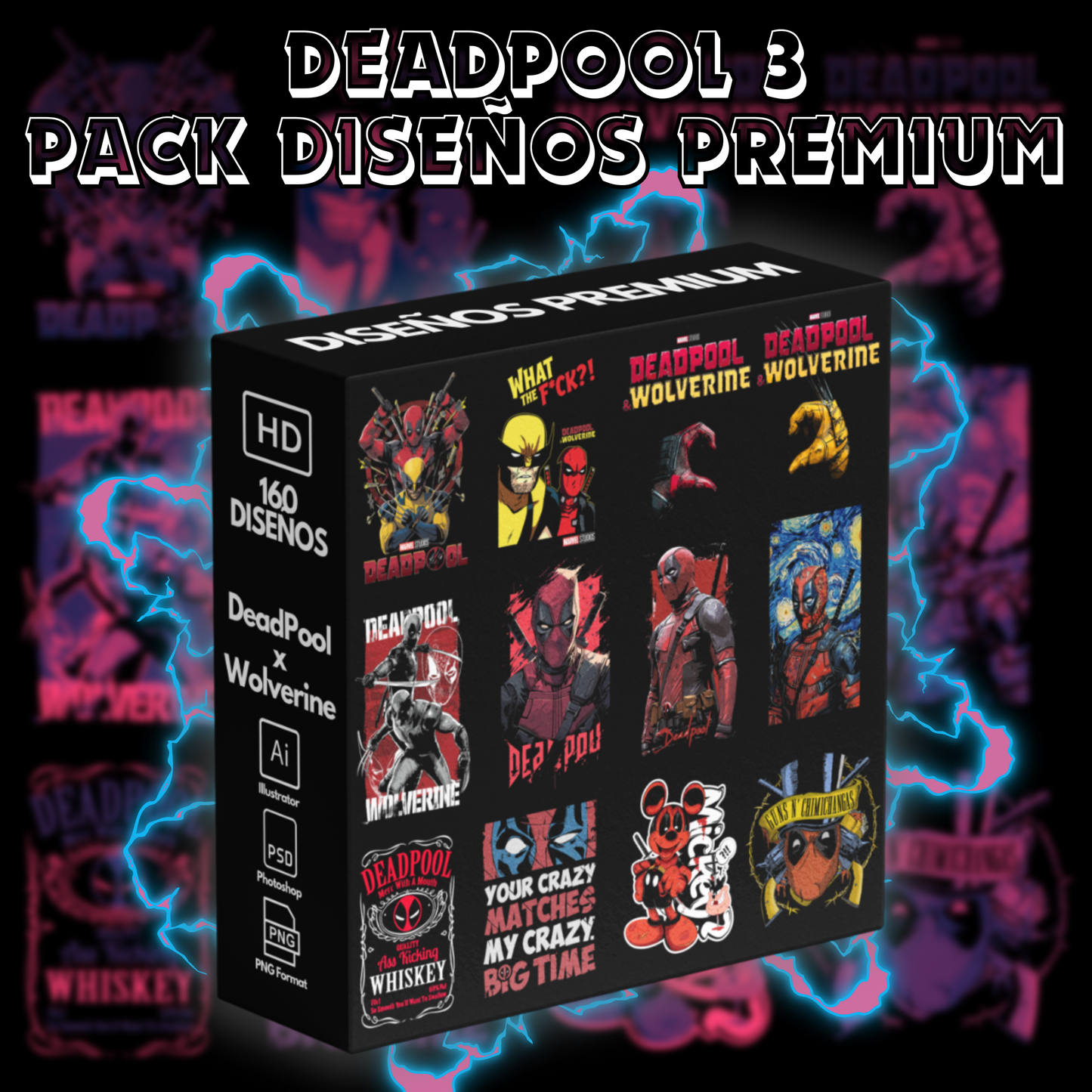 Pack Diseños DeadPool y Wolverine (Deadpool 3)