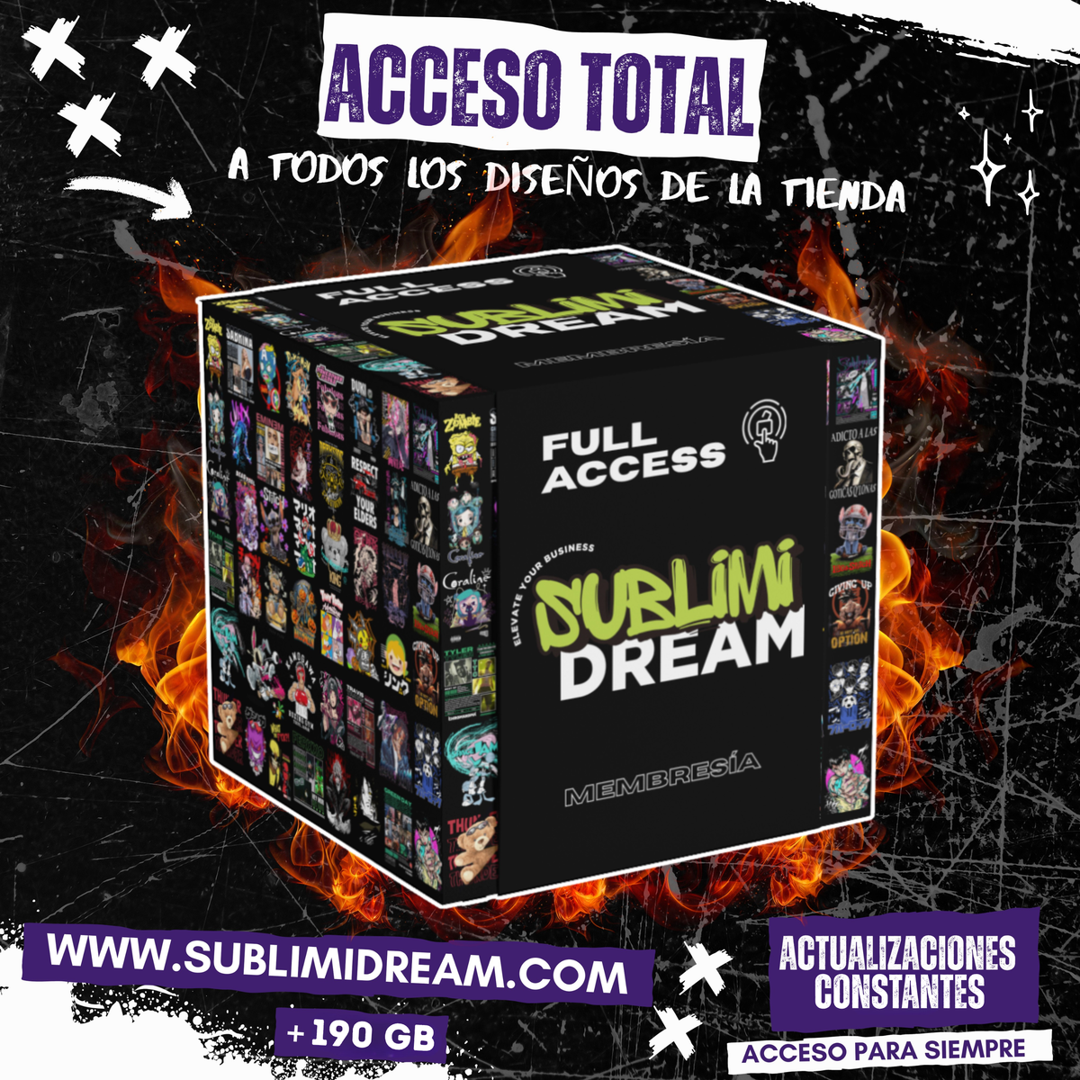 DISEÑOS PARA ESTAMPAR - MEMBRESÍA SUBLIMIDREAM - FULL ACCESS DESIGNS