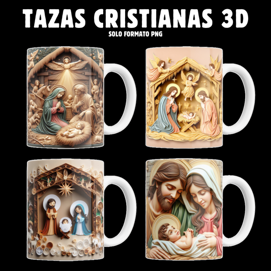 CRISTIANOS TAZAS NACIMIENTO 3D
