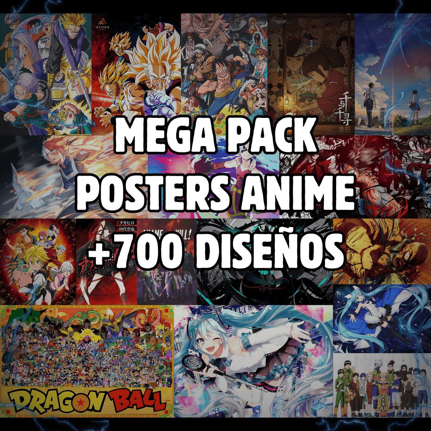 ANIME POSTERS - MEGA PACK (+700 DISEÑOS)