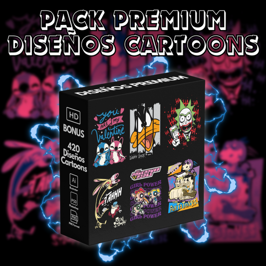 Pack 420 Diseños Cartoons y Disney