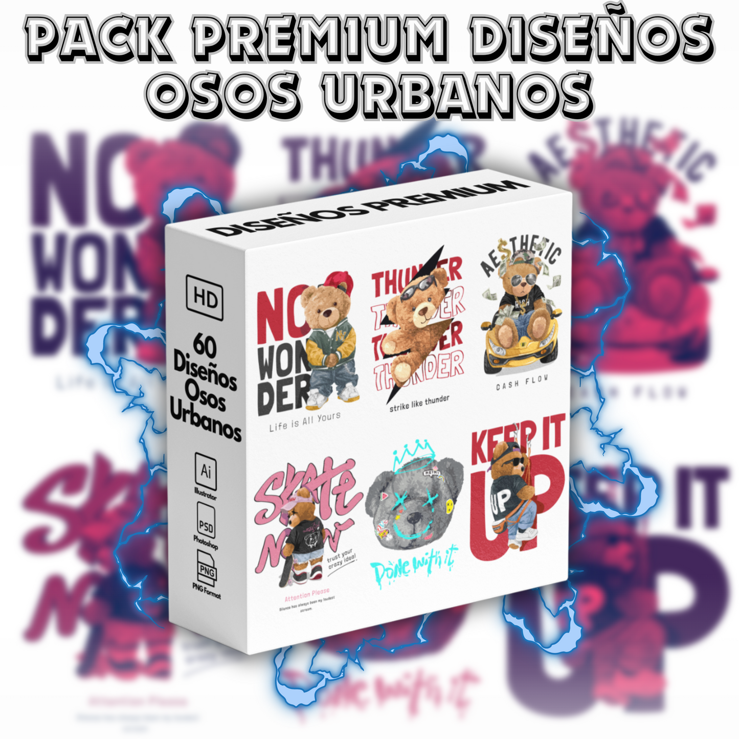 PACK DISEÑOS OSOS STREETWEAR